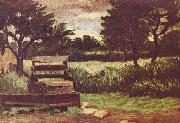 Paul Cezanne Landschaft mit Brunnen oil painting on canvas